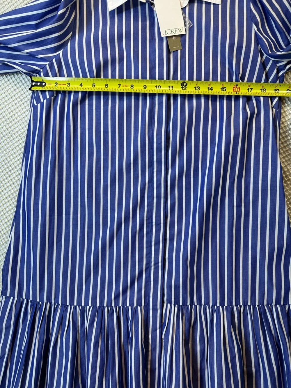 J. Crew Tiered Shirt-Dress in Cotton Poplin Size 10 NWT NWT